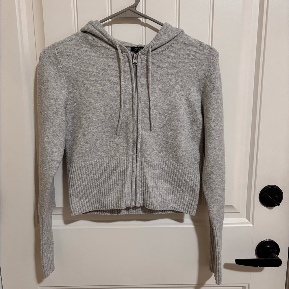 Gray Zip-Up Hoodie